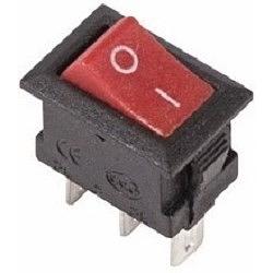 Rexant 36-2031 Выключатель клавишный 250V 3А (3с) ON-ON красный Micro фото 1