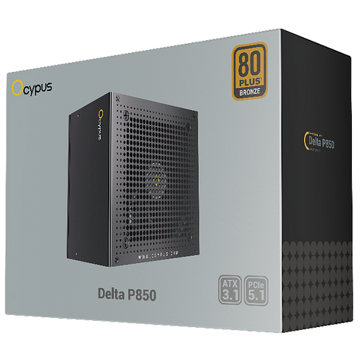 Блок питания 850W Ocypus Delta P850 (ATX, 80+ Bronze, APFC, 20+4 pin, 120mm fan, PCI-E 6+2Px3, 8xSATA) (Delta-P850-B1FDBK024X-EU) фото 6