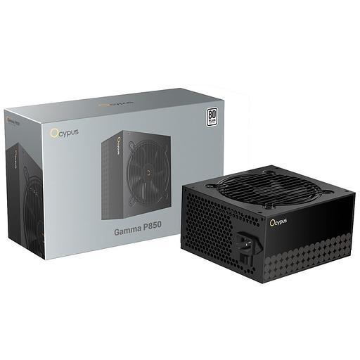 Блок питания 850W Ocypus Gamma P850 BK (ATX, 80+, APFC, 20+4 pin, 120mm fan, PCI-E 6+2Px4, 6xSATA) (Gamma-P850-W1HDBK024X-EU) фото 1