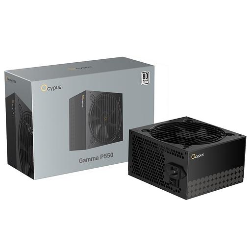 Блок питания 550W Ocypus Gamma P550 BK (ATX, 80+, APFC, 20+4 pin, 120mm fan, PCI-E 6+2Px2, 6xSATA) (Gamma-P550-W1HDBK024X-EU) фото 1