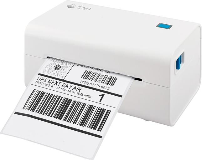 Термопринтер G&G GG-D420 203dpi 152мм/с/USB для печ.накл. белый фото 1