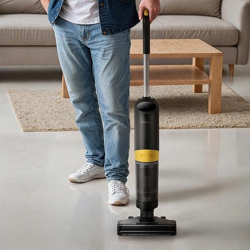 Пылесос моющий Kitfort КТ-5258 280Вт черный/желтый фото 2