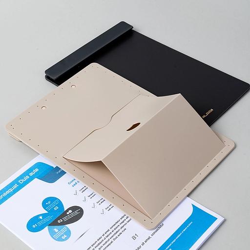 Папка-планшет Deli Nusign ENS503 GREY A4 пенополипропилен серый на подставке фото 3