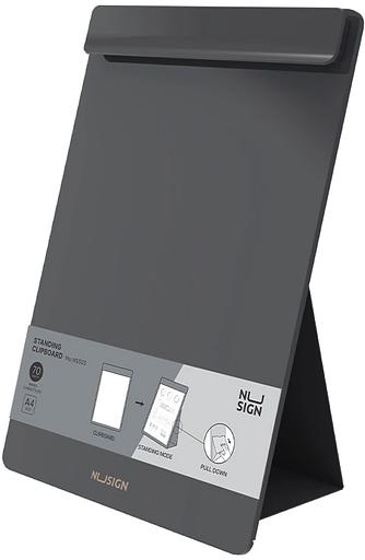 Папка-планшет Deli Nusign ENS503 BLACK A4 пенополипропилен черный на подставке фото 1