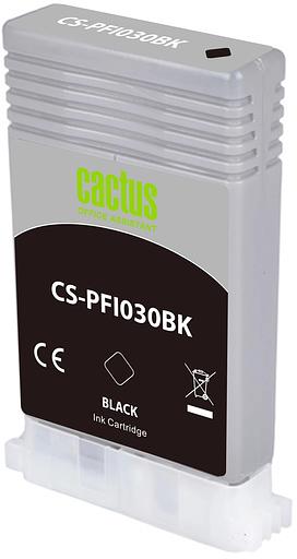 Картридж струйный Cactus CS-PFI030BK PFI-030BK черный пигментный (55мл) для Canon imagePROGRAF TA-20/30 фото 2