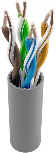 Кабель информационный NTSS NTSS-IN-UUTP4-5E-LSZH-GY кат.5E U/UTP 4 пары 24AWG LSZH внутренний 305м серый фото 2