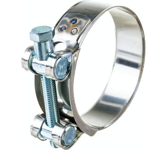 Хомут ленточный с болтом 44-47 W1 оцинкованная сталь 2.1 44-47/20 ГОСТ 28191-89 фото 1