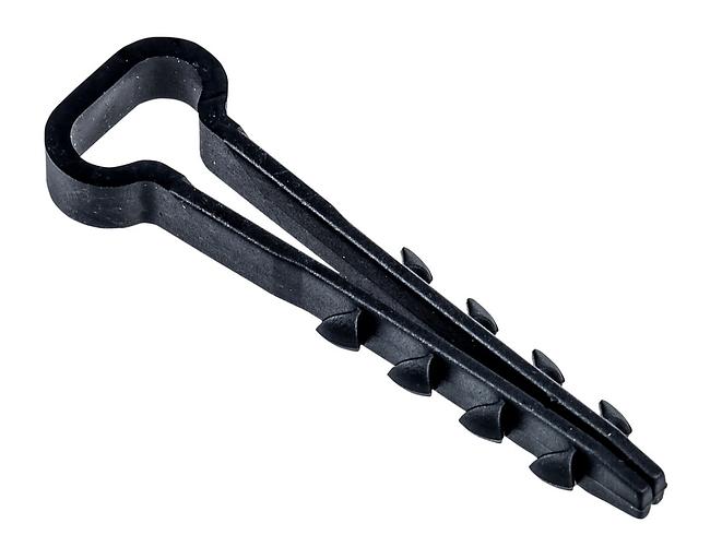 Дюбель-хомут 5х10мм для плоского кабеля нейлон черный (25шт/упак) IEK фото 1