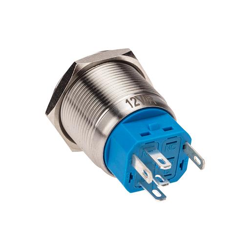 Кнопка антивандальная d22 12В(LED) Б/Фикс (5с) OFF-(ON) / ON-(OFF) подсв/красная фото 3