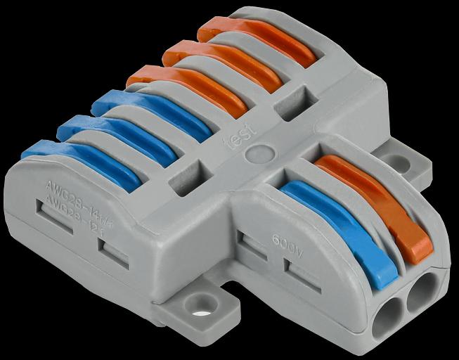 Строительно-монтажная клемма СМК 222-4126 проходная разветвительная (50шт/упак) IEK фото 1
