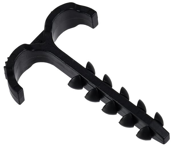 Дюбель-хомут Т-обр. 4-12мм нейлон черный (25шт/упак) фото 1