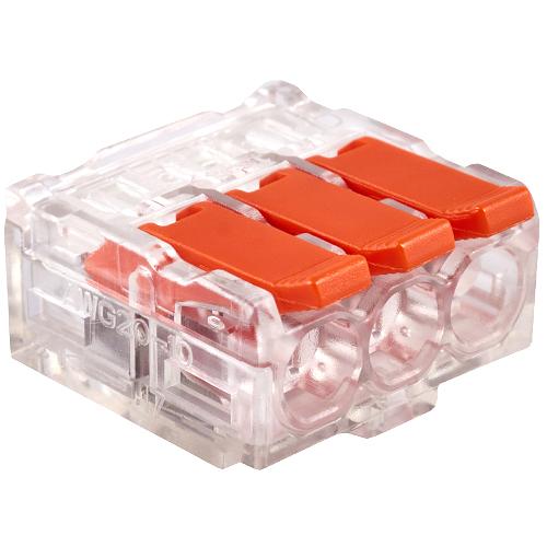 Клемма соединительная 3-контактная Elеctrodeel ED 230-613, сечение 0,5-6,0 мм2, 41А/450В (упаковка 60 штук) фото 2