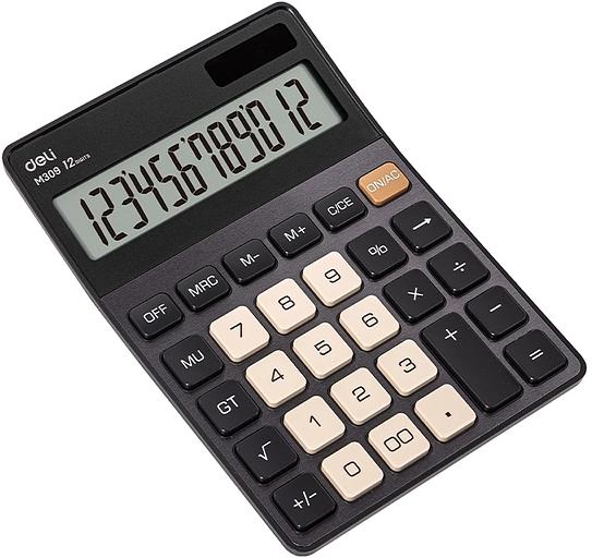 Калькулятор настольный Deli EM309 темно-серый 12-разр. фото 1