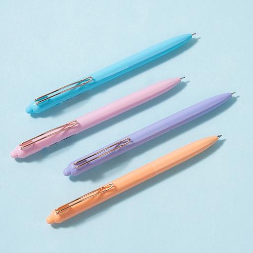 Ручка шариков. автоматическая Deli (EQ288-BL) ассорти d=0.7мм син. черн. кор.карт. игловидный пиш. наконечник фото 3