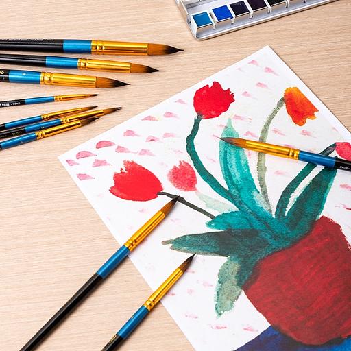 Кисть Deli EC408-7 синтетика круг. №7 фото 3