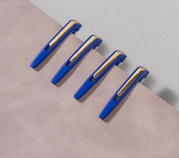 Ручка шариков. Deli EQ90 синий/золотистый d=0.7мм син. черн. карт.уп. резин. манжета чернила пониженной вязкости фото 3