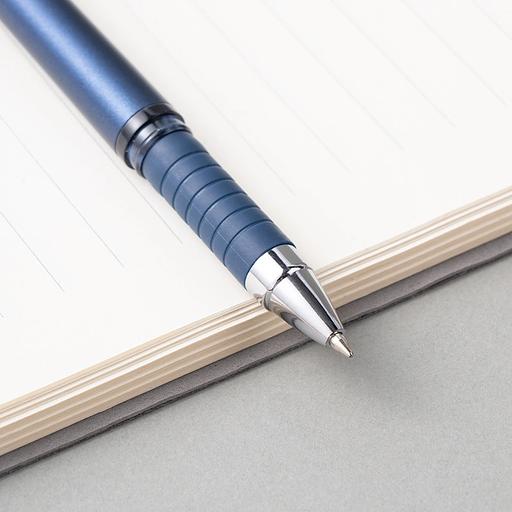 Ручка шариков. Deli EQ126-BL d=0.7мм син. черн. кругл. фото 4