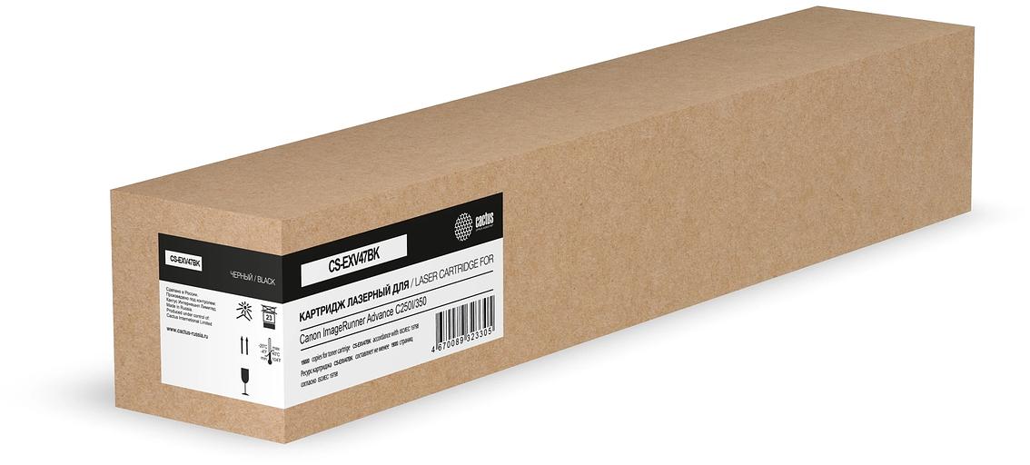 Картридж лазерный Cactus CS-EXV47BK черный (19000стр.) для Canon ImageRunner Advance C250I/350 фото 1