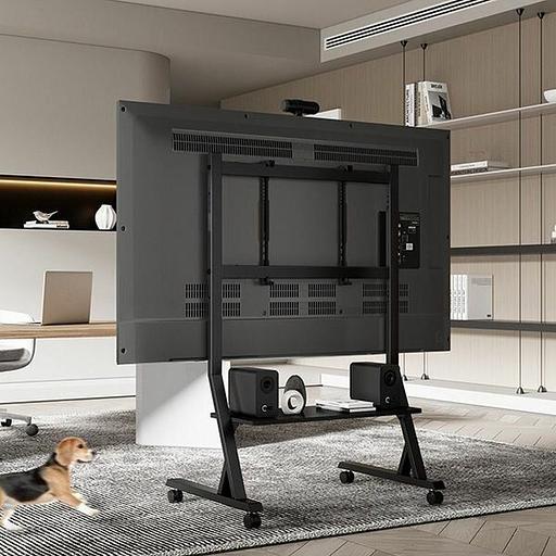 Подставка для телевизора Ultramounts UM306B черный 45"-90" макс.60кг напольный мобильный фото 4