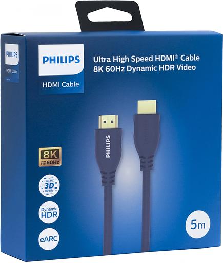 Кабель аудио-видео Philips 8K 60 Гц Ultra HD HDMI/HDMI 5м. позолоч.конт. серый (SWV7150/56) фото 2