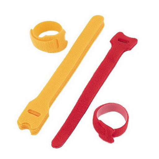 Крепеж Hyperline WASN-135-mix-10 Хомут для кабеля, липучка с мягкой застежкой, 135x14мм, цвет в ассортименте (10шт.) фото 1