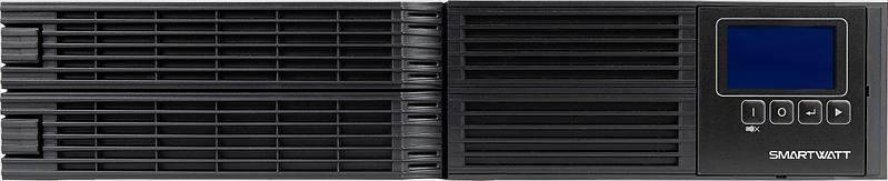 Источник бесперебойного питания Smartwatt UPS SUPREME IEC 2kVA {Онлайн, мощность 2000/2000 ВА/Вт, стоечный/напольный, LCD дисплей, управляемые розетки, IEC13 - 8 шт.} фото 1