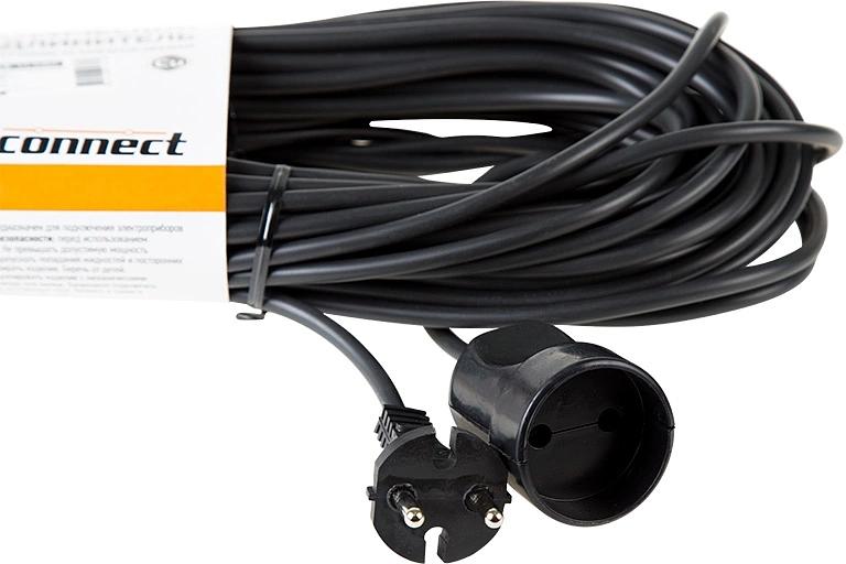 Удлинитель силовой PROconnect PROc-Uc (11-7114) 2x0.75кв.мм 1розет. 10м ПВС 6A без катушки черный фото 2