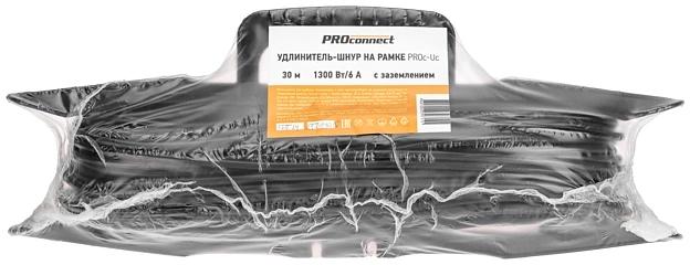 Удлинитель силовой PROconnect PROc-Uc (13-4915) 2x0.75кв.мм 1розет. 30м ПВС 6A пласт.рамка черный фото 5