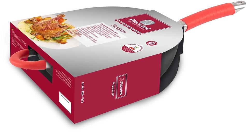 Сотейник Rondell Passion RDA-1933 d=28см (с крышкой) черный фото 8