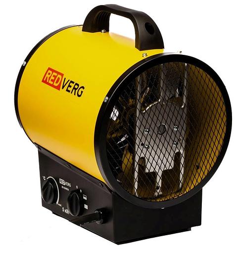 Тепловая пушка электрическая RedVerg RD-EHR5A/380 5000Вт желтый/черный фото 2