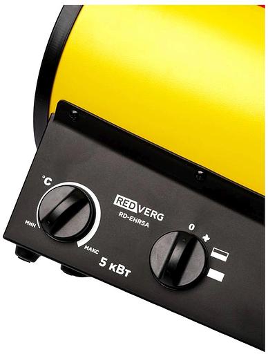Тепловая пушка электрическая RedVerg RD-EHR5A/380 5000Вт желтый/черный фото 5