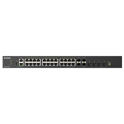 D-Link DXS-3410-32SY/E Управляемый L3 стекируемый коммутатор с 28 портами 10GBase-X SFP+ и 4 портами 25GBase-X SFP28 фото 1