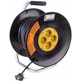 Proconnect 11-7611 Удлинитель силовой на катушке 4 гнезда с/з 50 м 3х1,5 мм OPTIMA PROCONNECT фото 1