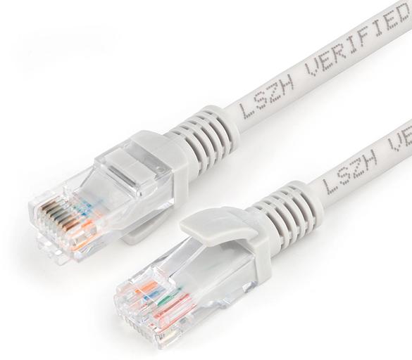 Патч-корд Premier PP31-5MLSZH 1Гбит/с UTP 4 пары cat.5E CCA molded 5м серый RJ-45 (m)-RJ-45 (m) (PP31-5M-LSZH) фото 1