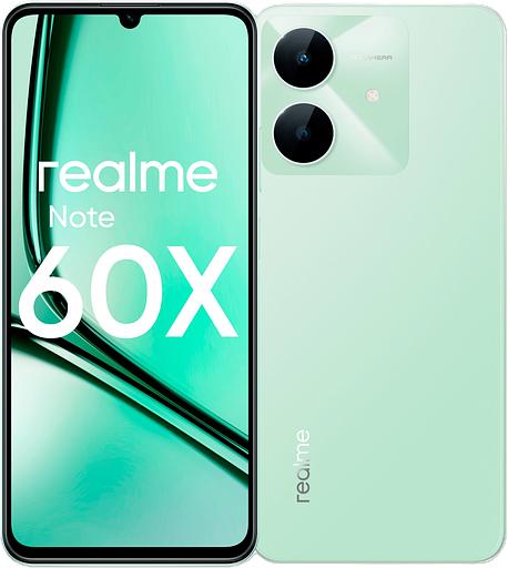 Смартфон Realme RMX3938 Note 60х 128Gb 4Gb зеленый моноблок 3G 4G 2Sim 6.74" 720x1600 Android 14 8Mpix 802.11 a/b/g/n/ac GPS GSM900/1800 GSM1900 A-GPS microSD max2048Gb фото 1