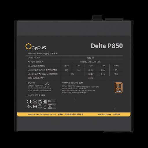 Блок питания Ocypus Delta P850, 850W, APFC, 80+ Bronze, ATX 3.1, 120mm Fan (P850-BF) фото 3