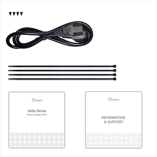 Блок питания Ocypus Delta P850, 850W, APFC, 80+ Bronze, ATX 3.1, 120mm Fan (P850-BF) фото 6