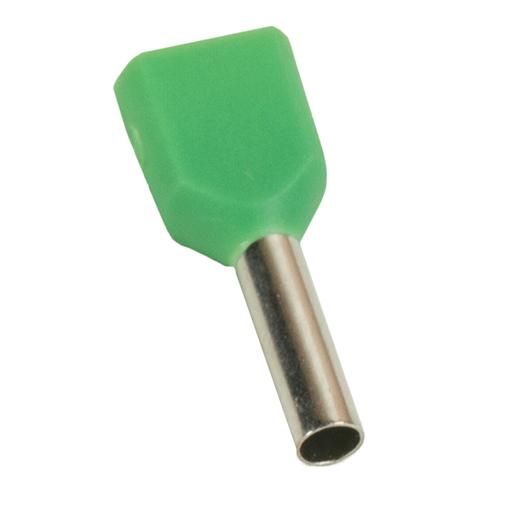 Наконечник штыревой втулочный под два провода НШвИ2 OptiKit T-Shv2-PVC- 1,0-8 (100шт) фото 1