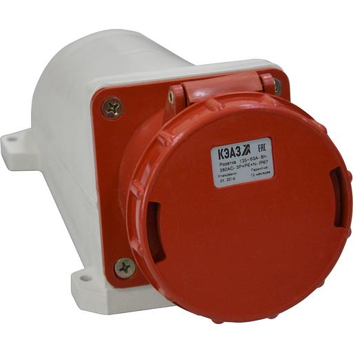 Розетка для монтажа на поверхность 135-63А-6h-380AC-3P+PE+N-IP67 фото 1