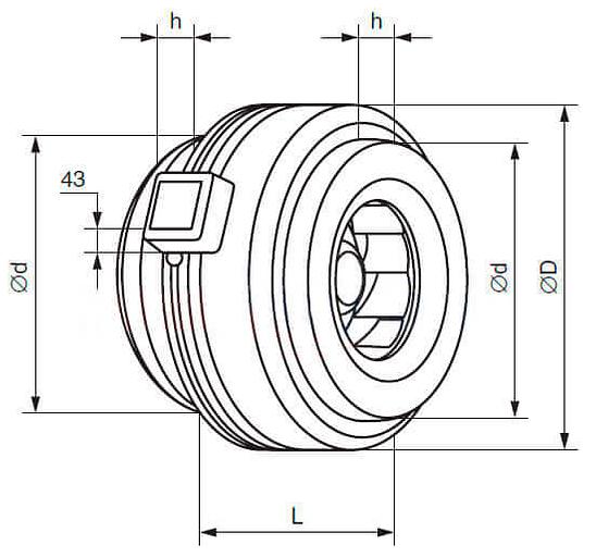 Вентилятор канальный ВК - ВК-125 фото 2