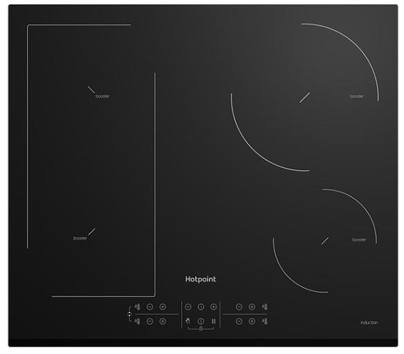 Индукционная варочная панель Hotpoint HB 1560B BF, независимая, черный фото 1
