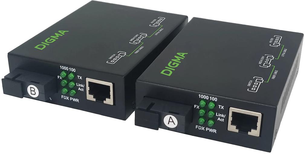 Медиаконвертер Digma DMC-1G53-20BL фото 1