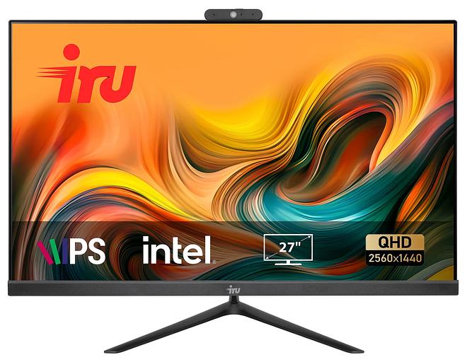Моноблок IRU Tactio 27IH6K 27" QHD i5 12400 (2.5) 16Gb SSD1Tb UHDG 730 CR FreeDOS GbitEth WiFi BT 120W Cam черный 2560x1440 фото 1