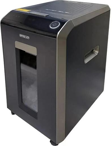 Шредер Office Kit SA200M1,9х10 черный/серый с автоподачей (секр.P-5) фрагменты 220лист. 40лтр. скобы пл.карты фото 1