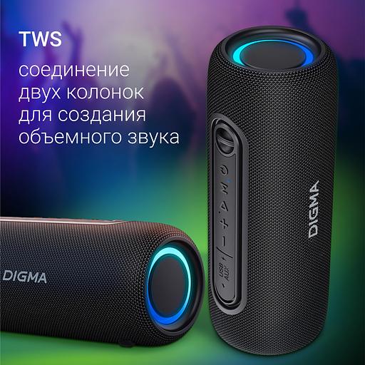 Колонка порт. Digma D-PS1524 черный 20W 2.0 BT 10м 2000mAh (PS1524B) фото 6
