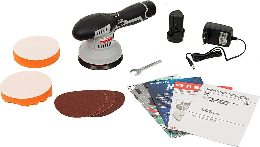 Полировальная машина Интерскол АПМ-125/12ВЭ 500Вт D125мм аккум. (788.2.2.70) фото 4