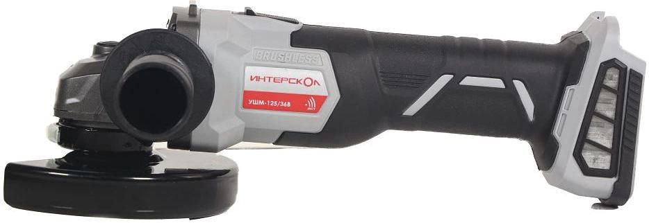 Углошлифовальная машина Интерскол УШМ-125/36В 8500об/мин рез.шпин.:M14 d=125мм (816.0.0.70) фото 2