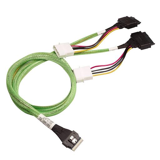 Кабель Luxshare L285SL028-SD-R Slimline SASx8 to 2x U.2 Direct, 1M фото 1