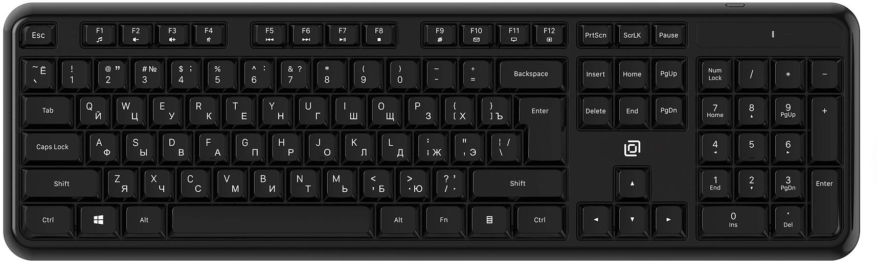 Клавиатура Оклик K888W черный USB беспроводная Multimedia (2066181) фото 1