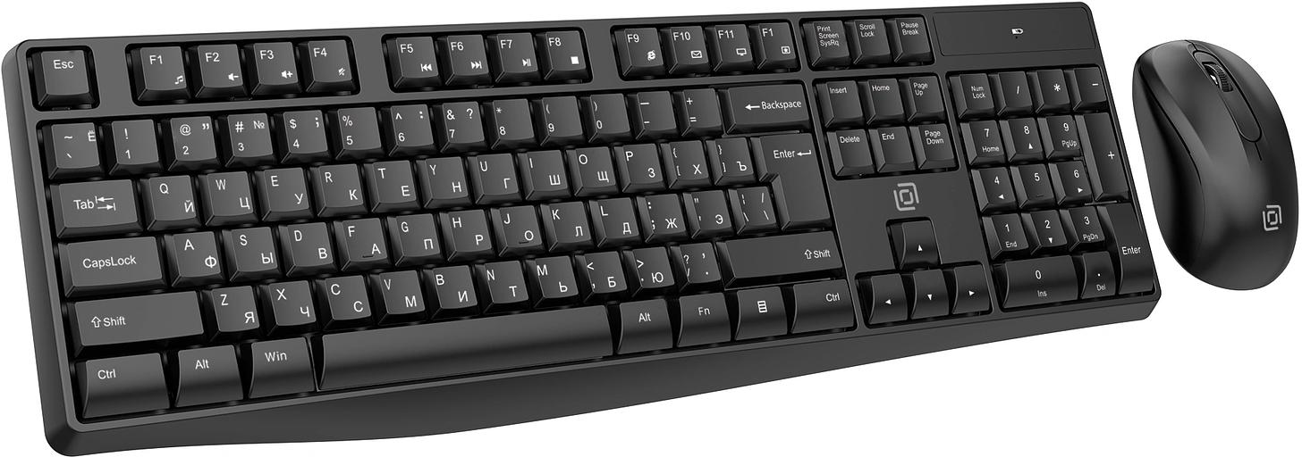 Клавиатура + мышь Оклик S260W клав:черный мышь:черный USB беспроводная Multimedia (2066170) фото 3